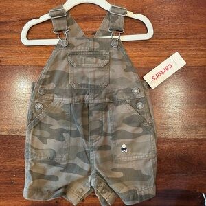 Carter’s camo short overalls